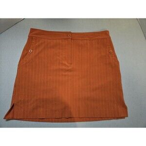 IZOD WOMENS SKIRT SKORT BUILT SHORTS SIZE 8-10 SEE MEASUREMENTS Orange Stripes